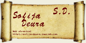 Sofija Deura vizit kartica